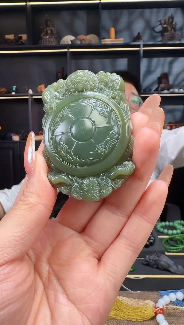 【闪购商品】和田玉1未镶嵌沙枣青挂件105g