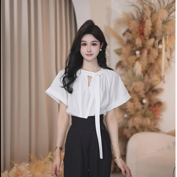 Basic House/百家好显瘦气质时尚夏季小众设计感B1335B555T2