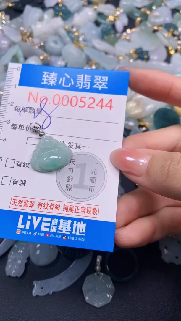 吊坠(不含链)未镶嵌翡翠5244