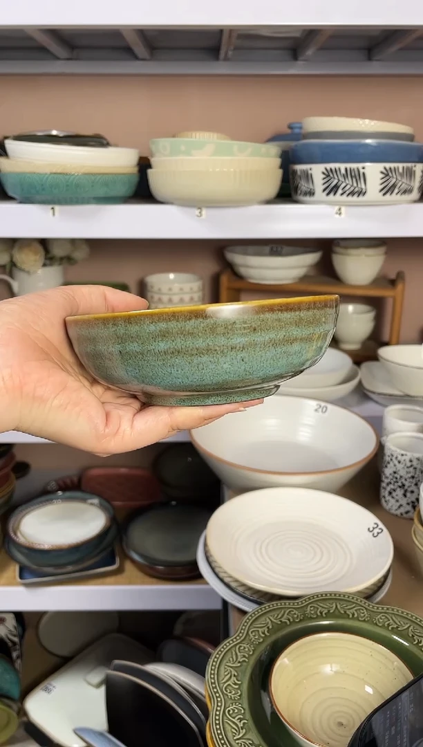 瓷微瑕（2个装）孔雀绿小碗