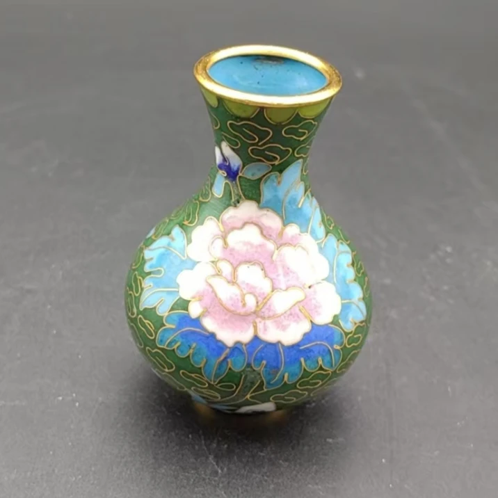 景泰蓝小赏瓶绿