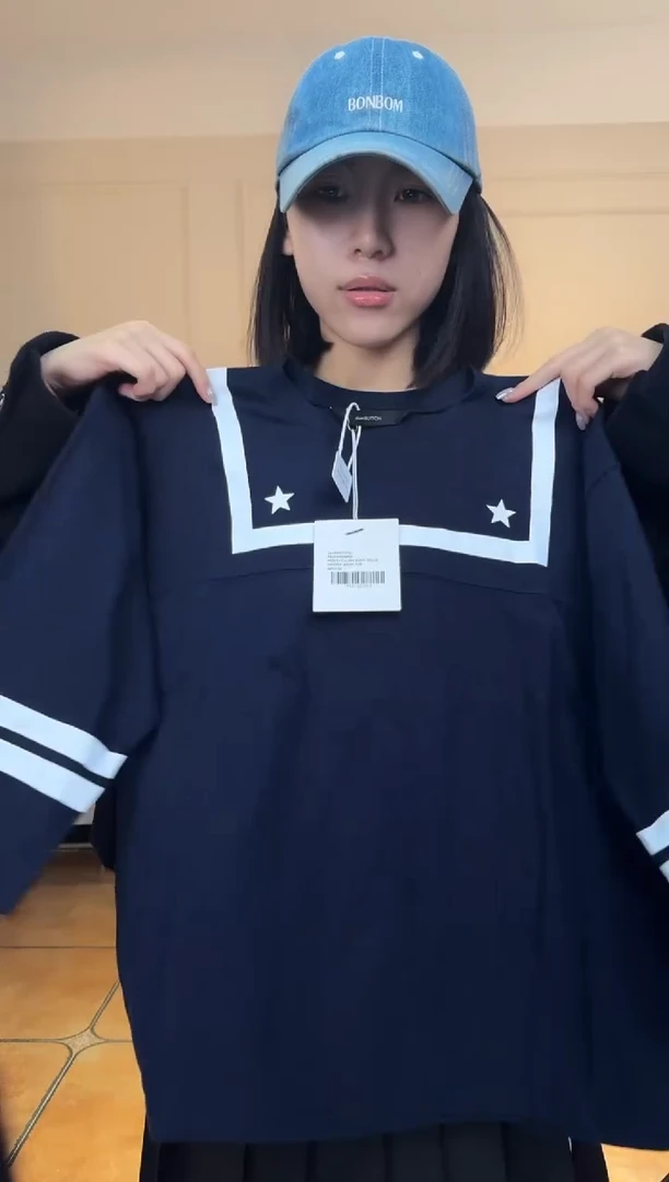 （设计师品牌）PB海军领藏青色T恤M码