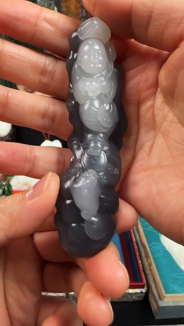 未镶嵌和田玉把件刘海戏金蟾