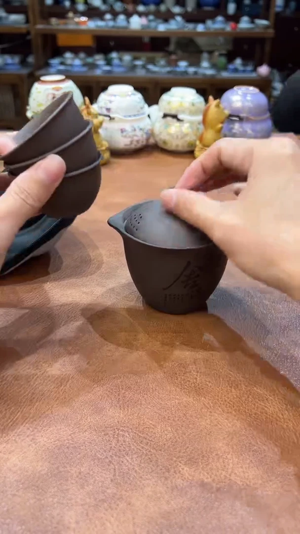 真的很便宜会开片的旅行茶具