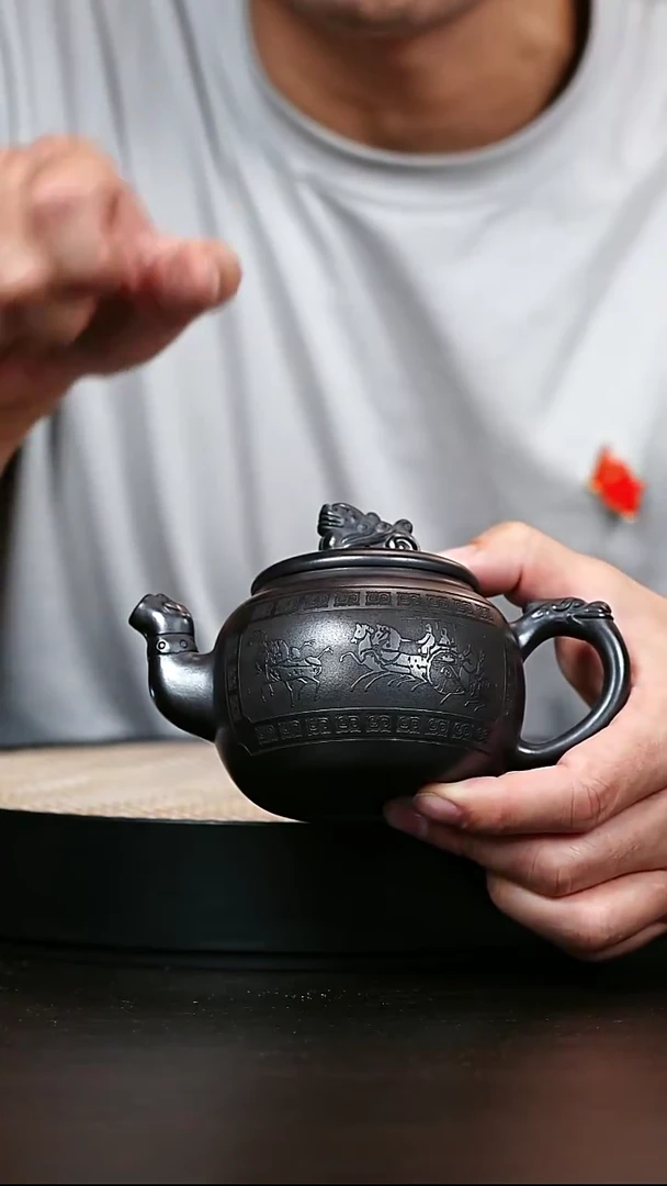 茶壶紫砂石黄龙尊