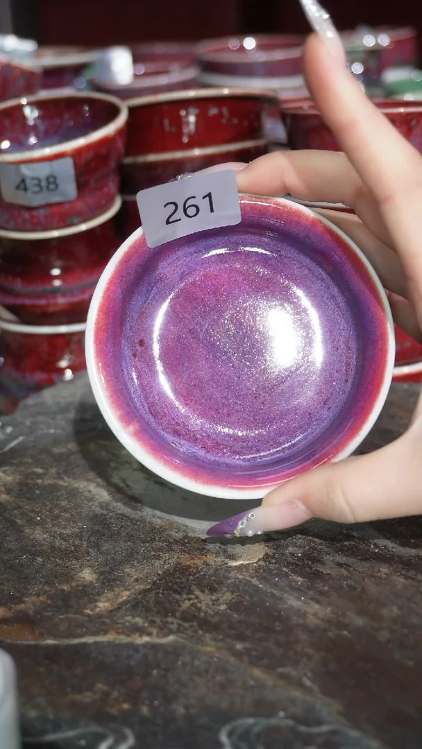 摆件陶精品窑变钧瓷茶器