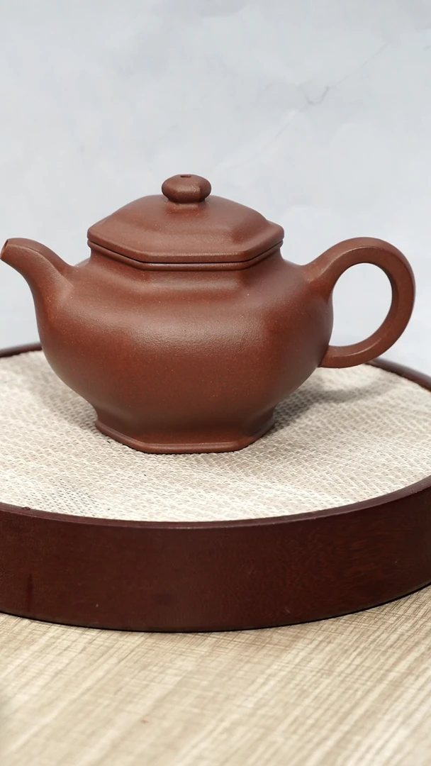 【闪购商品】紫砂茶壶紫泥六方掇只壶