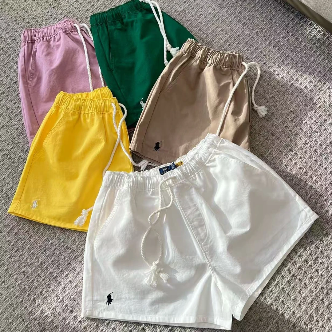 【无吊】Polo Ralph Lauren/拉夫劳伦 纯色休闲棉质抽绳短裤 女款