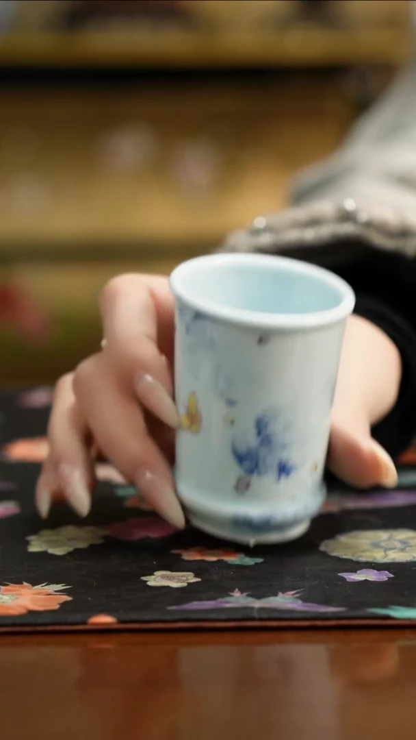 杯景德镇陶瓷杯碗柴烧多人