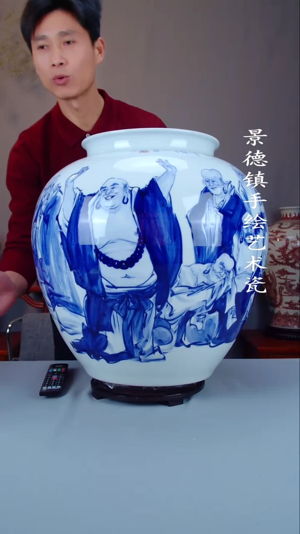 摆件陶景德镇手工手绘陶瓷摆件53
