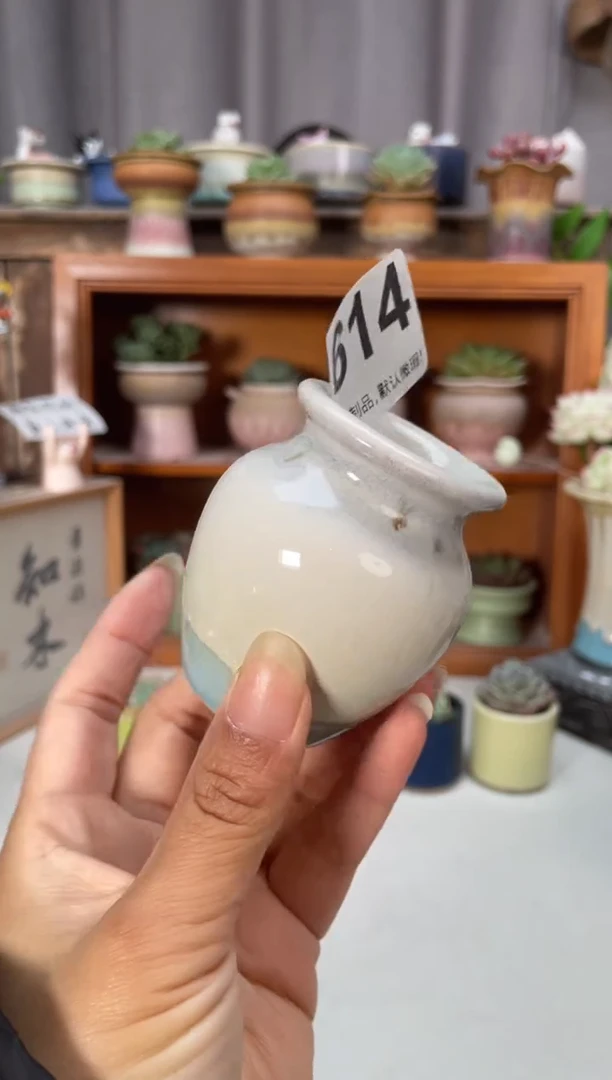 瓷片614知木小芳花盆