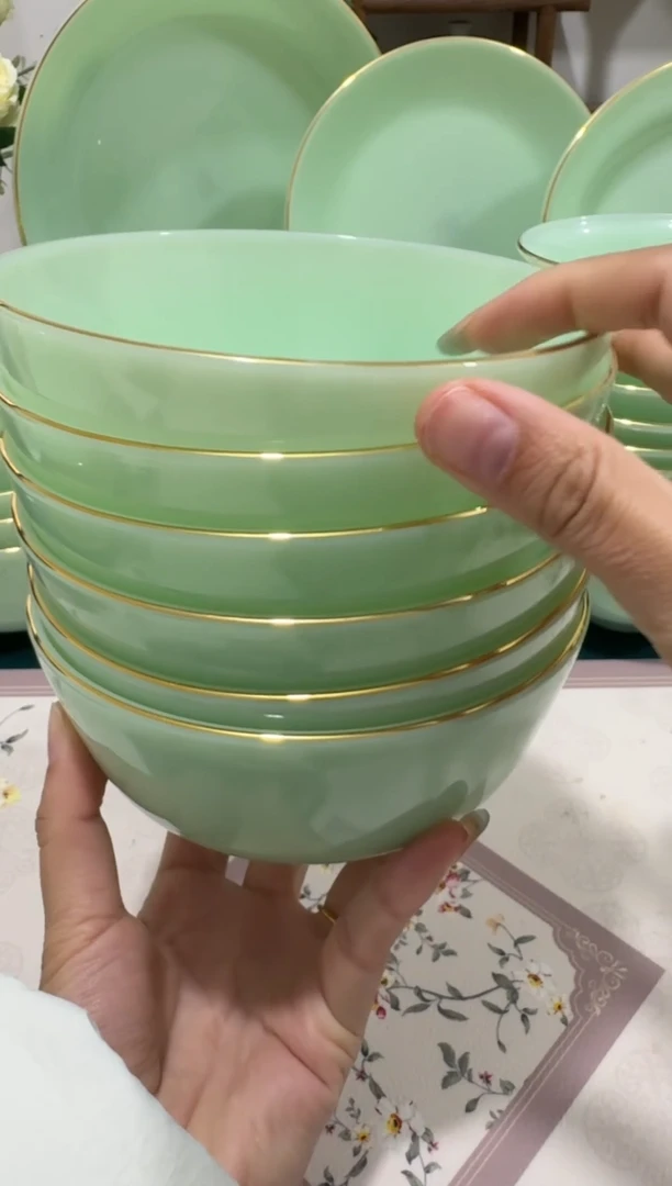 5.5英寸玉瓷碗6个口径13.8厘米