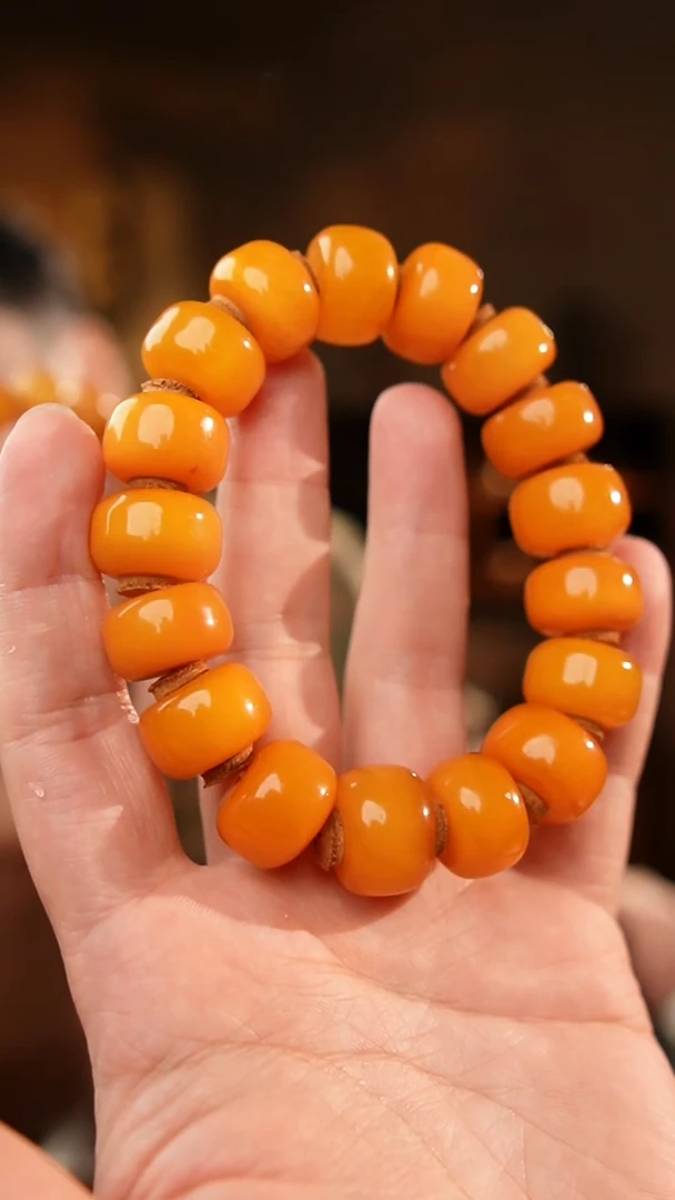 琥珀项链未镶嵌18+蜜蜡手串