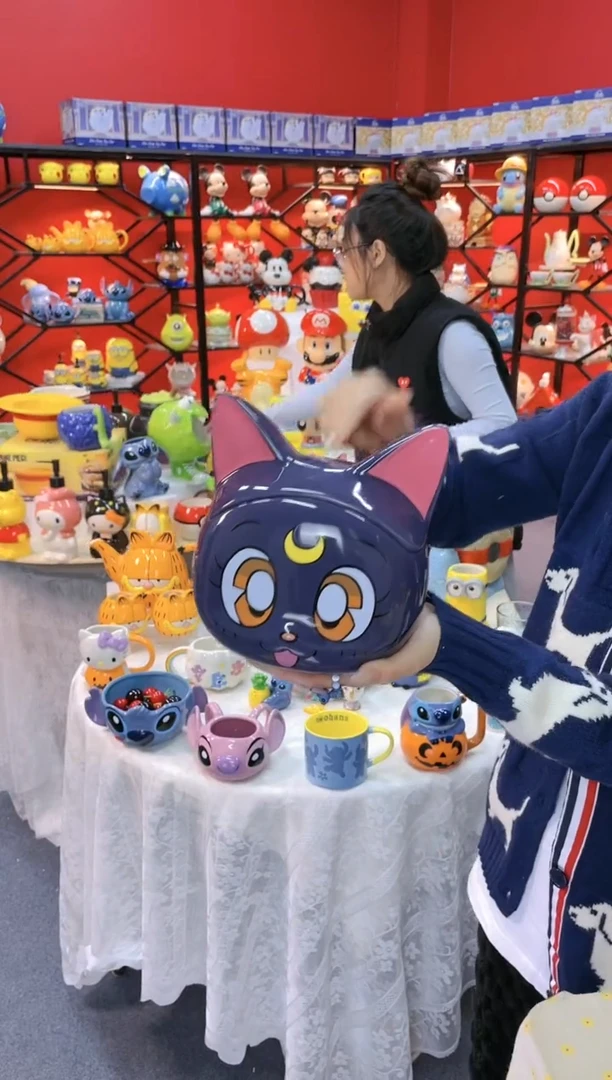 【闪购商品】.@@露娜猫陶瓷储物罐