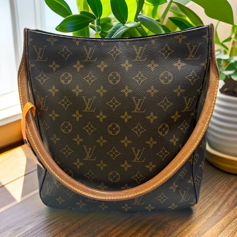 95新 LouisVuitton/路易威登 lv老花 looping 大号单肩包 005075