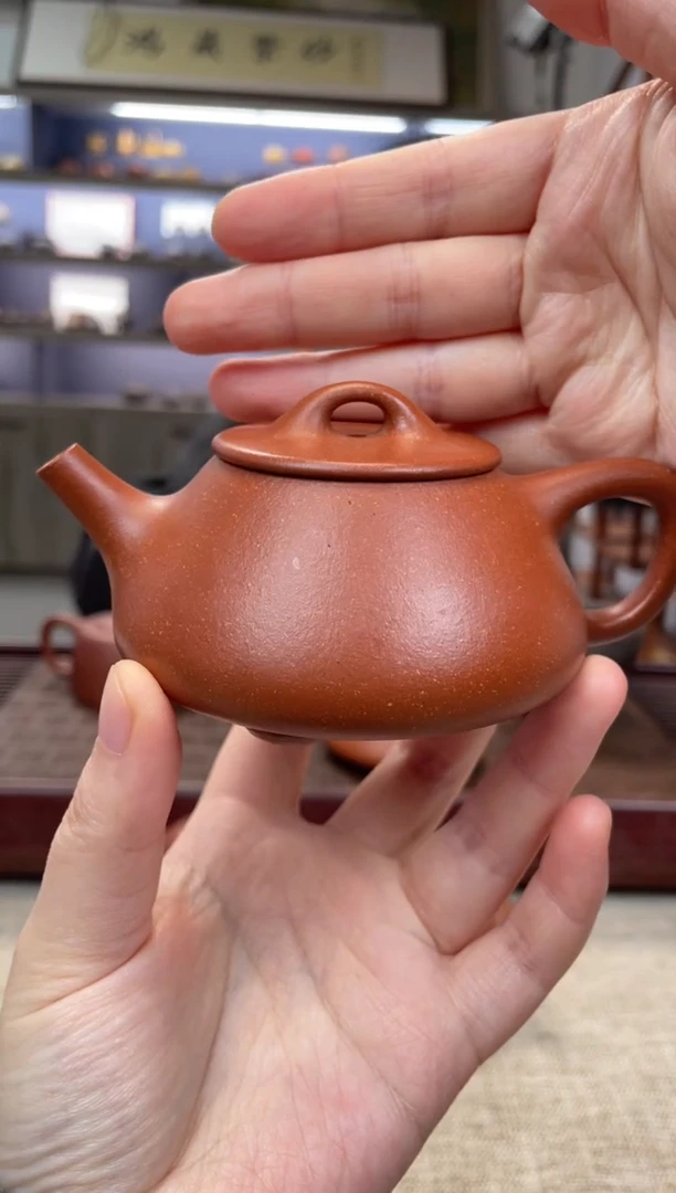 【闪购商品】紫砂茶壶降坡  平盖石瓢 矿标证书