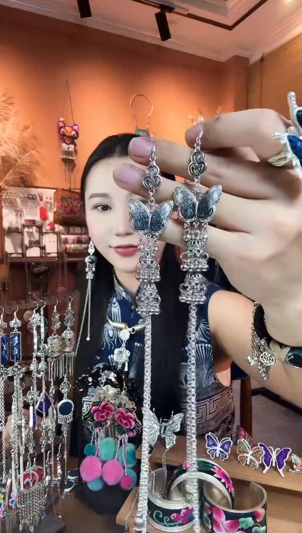 刺绣纯手工民族风耳环