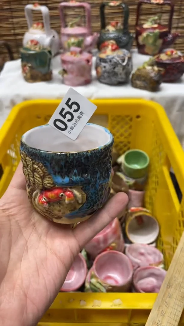 【闪购商品】杯055精美粗陶手工柴烧