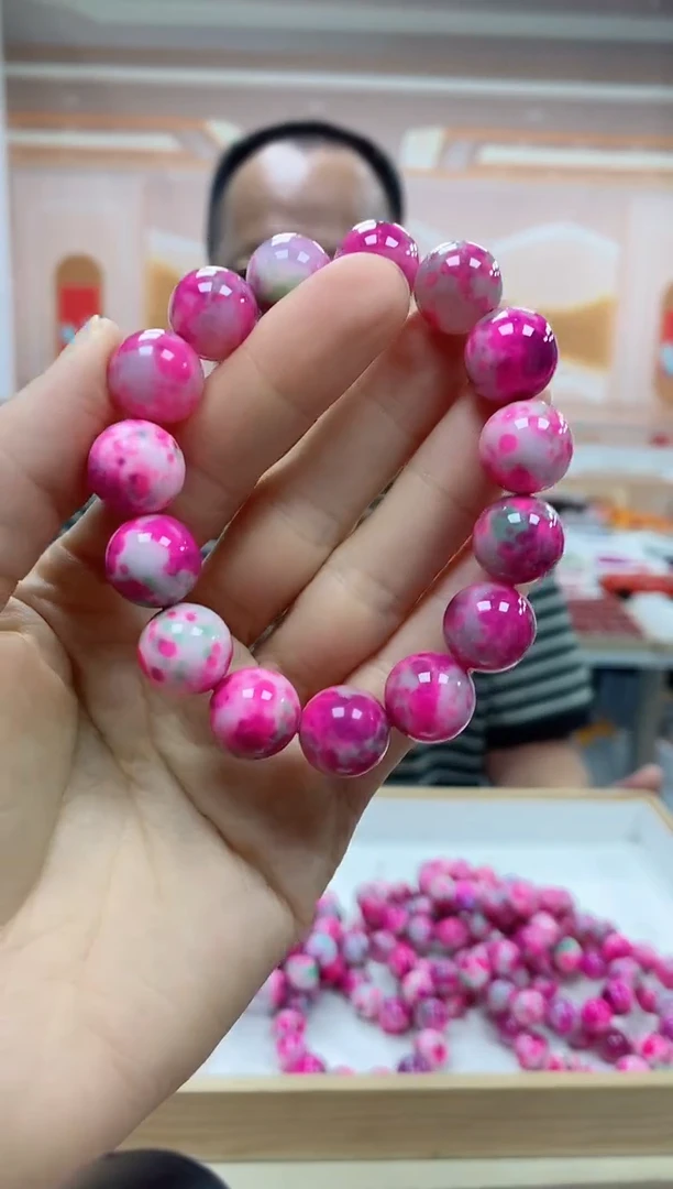 未镶嵌手串玛瑙/玉髓雪玛瑙手串尺寸14mm