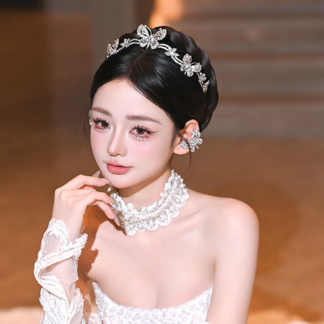 喜看优选 01079新娘头饰时尚简约皇冠套装超值爆款