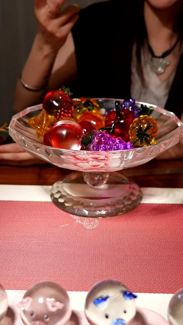 有机玻璃琉璃水果一整套十一只茶摆件