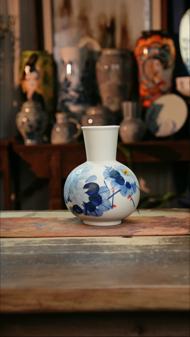 【闪购商品】瓷片景德镇纯手工釉下彩精品花瓶