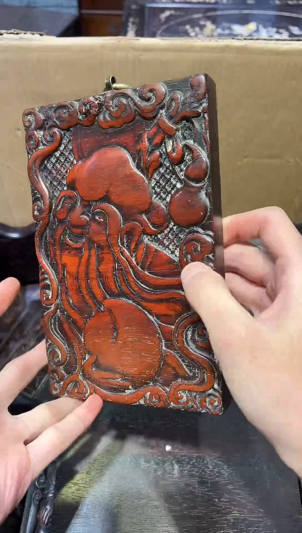 木紫檀雕刻一物一拍