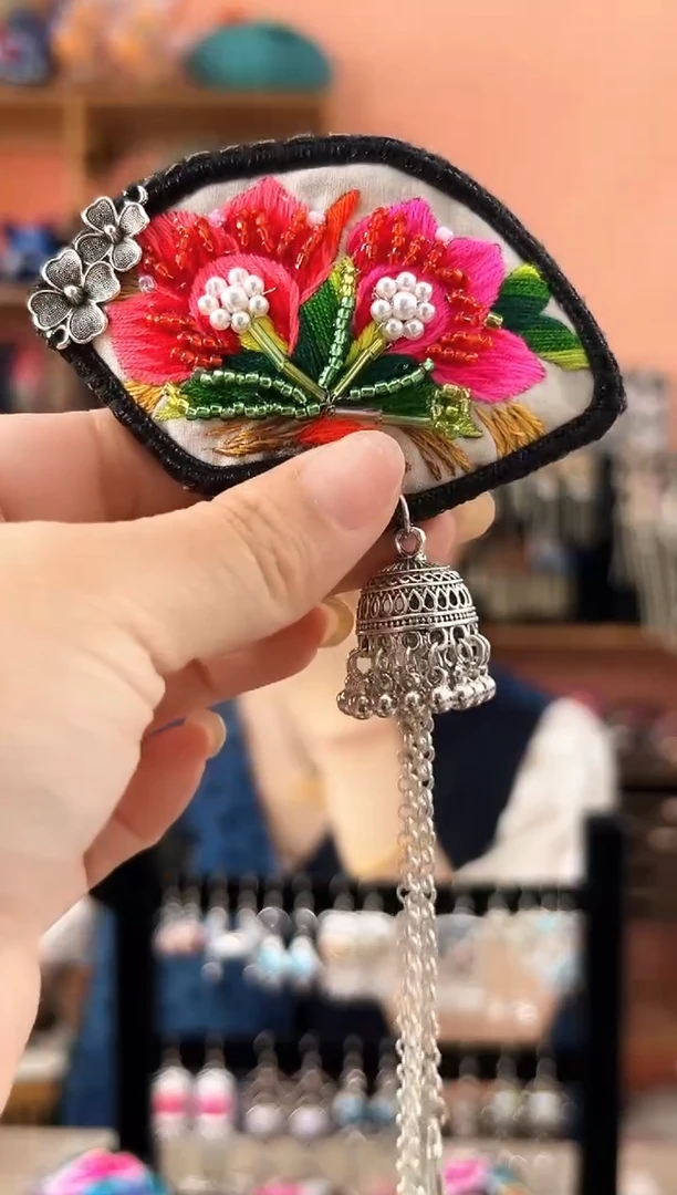 织绣艺枝独绣老绣饰品75