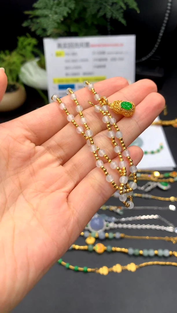 18K金镶嵌定制翡翠A91翡翠