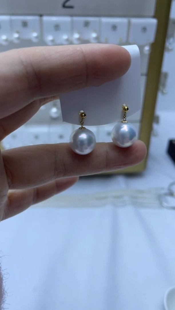 18K金镶嵌耳饰淡水珍珠46