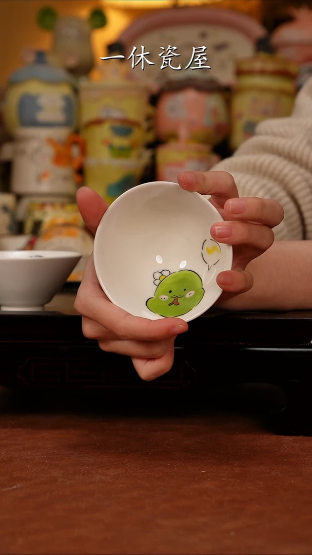 摆件陶景德镇一休瓷屋手作蛇