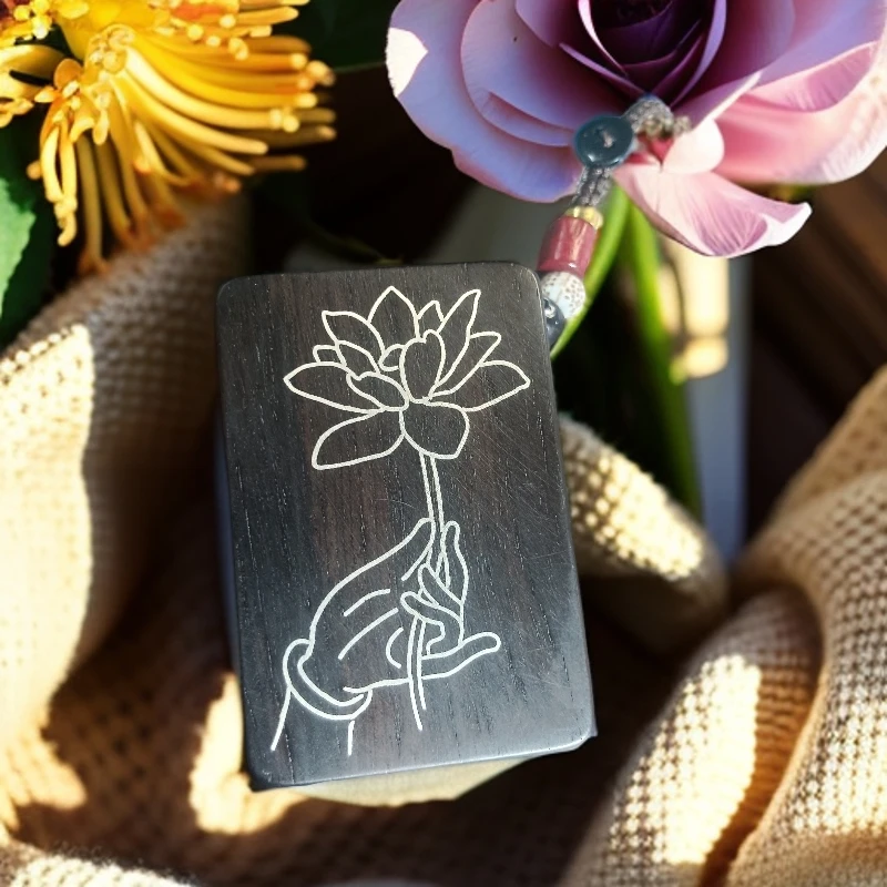 紫光檀双面嵌银纯银镶嵌999漆器生肖平安吊牌车挂 也可定制 图案