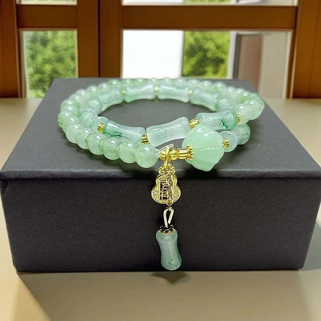 【清风竹节】新款节节高升半壁江山两圈手链S169