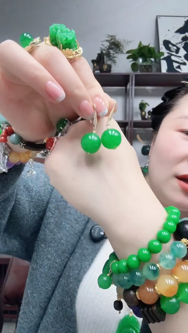 未镶嵌翡翠耳坠220编号耳坠