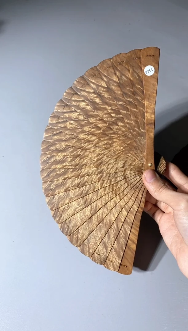 金丝楠336号16cm金丝楠木小叶桢楠扇子