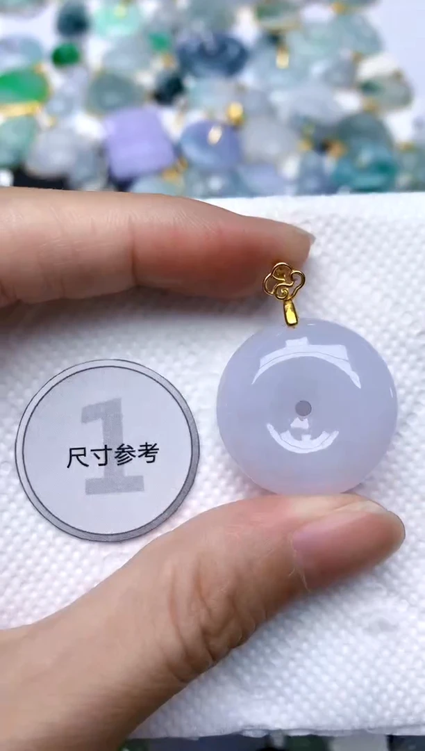 颈饰银S925镶嵌翡翠天然A货翡翠