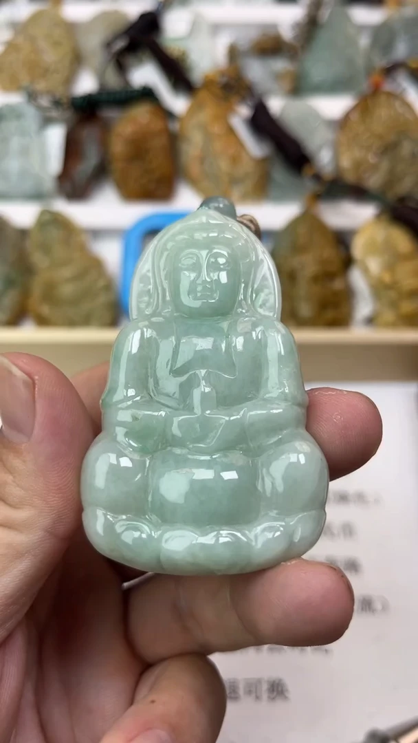 颈饰未镶嵌翡翠润天然翡翠