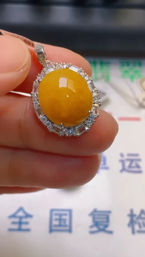 【闪购商品】翡翠耳饰银S925镶嵌天然A货翡翠1