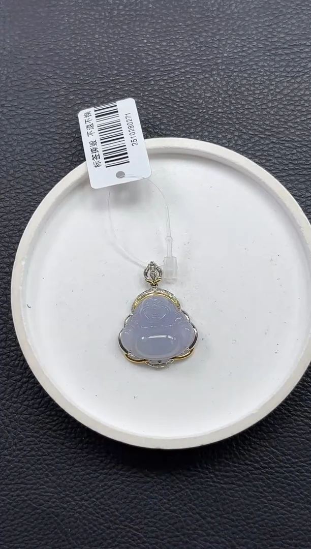 颈饰18K金镶嵌翡翠YM606-5 佛公