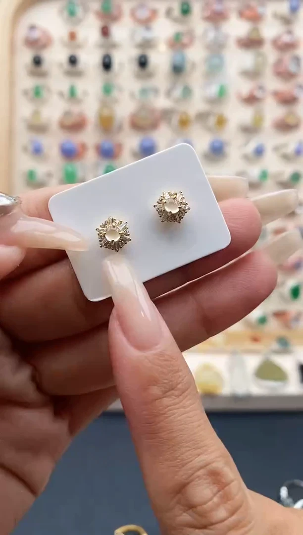 【闪购商品】翡翠戒指银S925镶嵌缅甸天然A货翡翠222  8+6