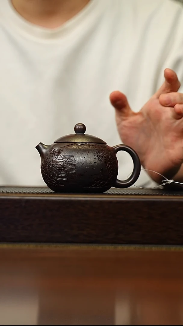 茶壶紫砂宜兴原矿 手工 紫砂壶容量200CC