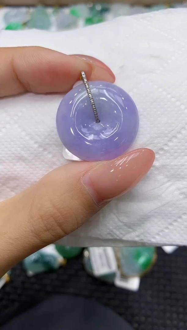 颈饰18K金镶嵌翡翠111111111