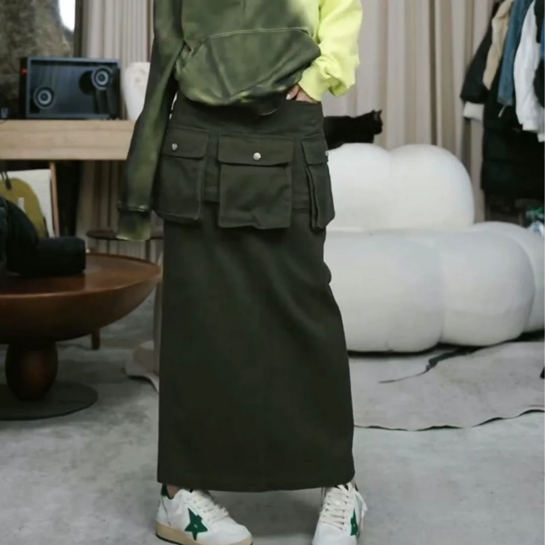 infobyfive2025早秋新款可脱卸口袋工装裙短裙长裙NF0502054