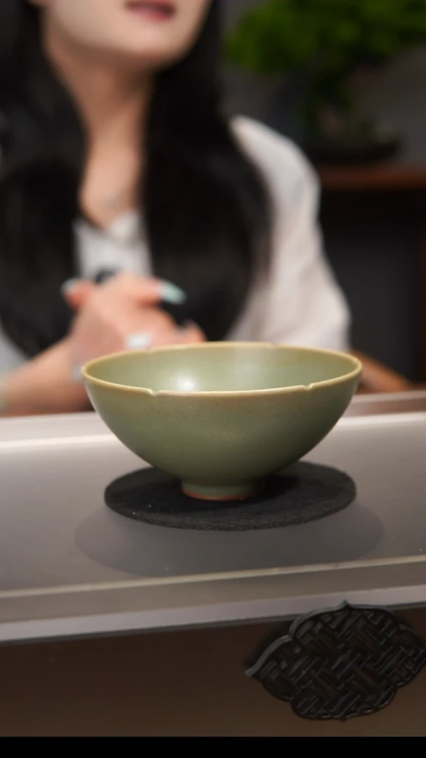 杯葵口杯  汝州原产地  原矿老釉