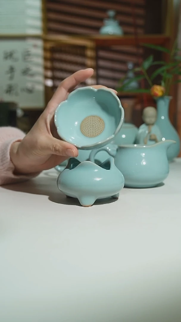 天青珑匠莲花茶滤安全发货