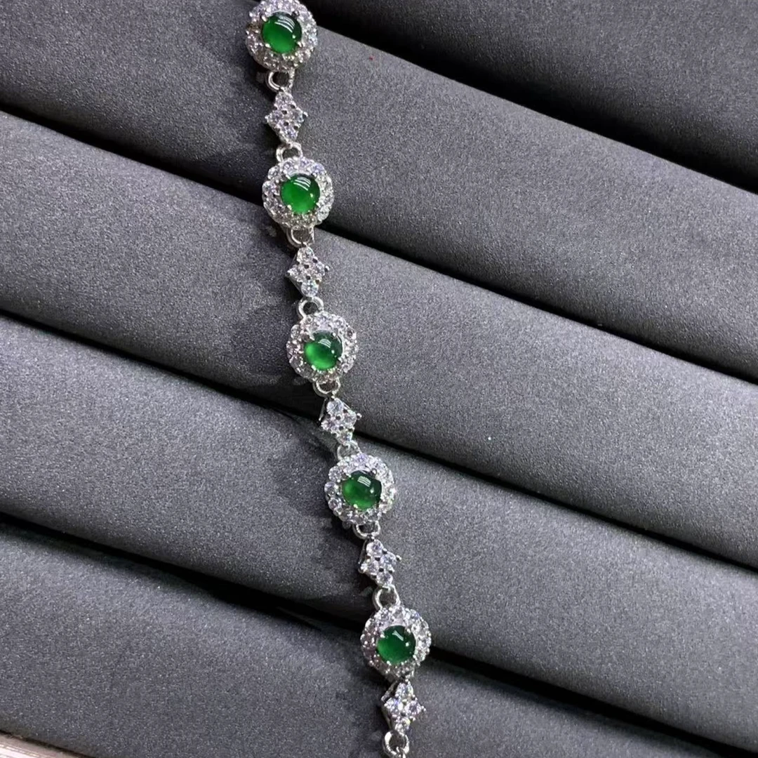 天然A货翡翠手链021