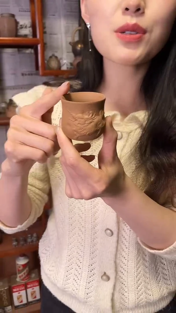 【闪购商品】10017麒麟主人杯磨砂感老岩泥茶壶