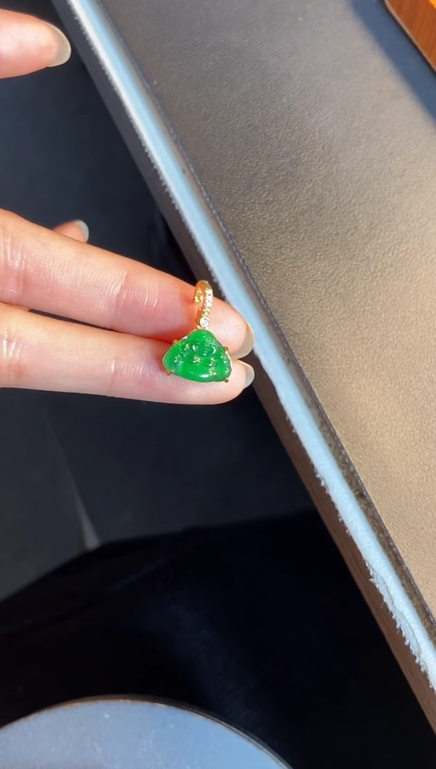 吊坠(不含链)银S925镶嵌翡翠1
