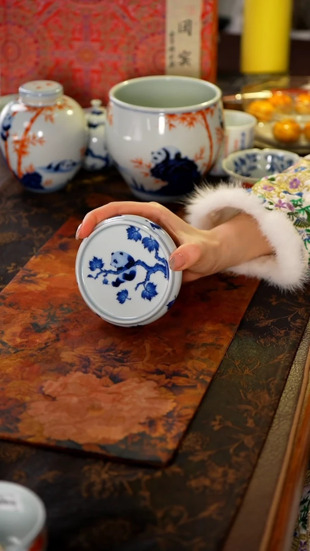 【闪购商品】团窑奋斗or摆烂熊猫-盖置@@ty124