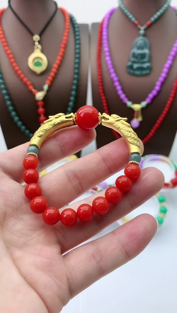 【闪购商品】翡翠手链14K金镶嵌S227手链